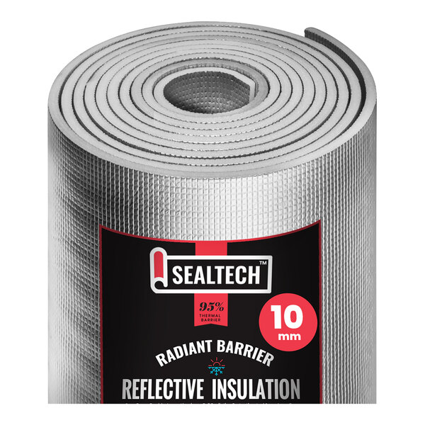 SealTech 40' x 24" x 10 mm R-18 Polyethylene Foam Reflective Insulation Roll ST-302-24X40