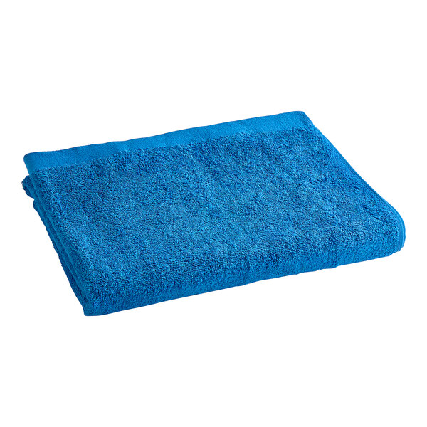 Oxford Premium 32" x 66" Admiral Blue 100% Ringspun Cotton Pool Towel 18.5 lb.