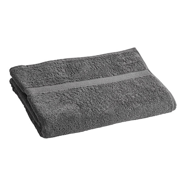 Oxford Imperiale 32" x 66" Charcoal Gray 100% Ringspun Cotton Pool Towel 18 lb.