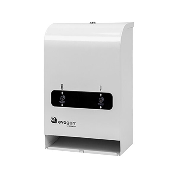 Hospeco Evogen EVNT4 Series EVNT4 Mini White Metal SurfaceMounted NoTouch No Coin Sanitary