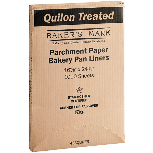 Baker's Mark Full Size Quilon® Coated Parchment Paper Bun / Sheet Pan Liner Sheet 16" x 24