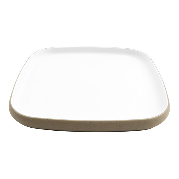 cheforward by GET Hatch 10 1/2" Square Touch of Honey Melamine Plate - 12/Case