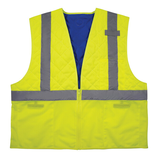Ergodyne Chill-Its 6668 Type R Class 2 Hi-Vis Lime Safety Cooling Vest 12715 - Extra Large