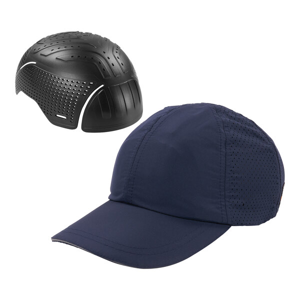 Ergodyne Skullerz 8947 Navy Light Weight Baseball Hat and Bump Cap Insert 23454 - Medium / Large
