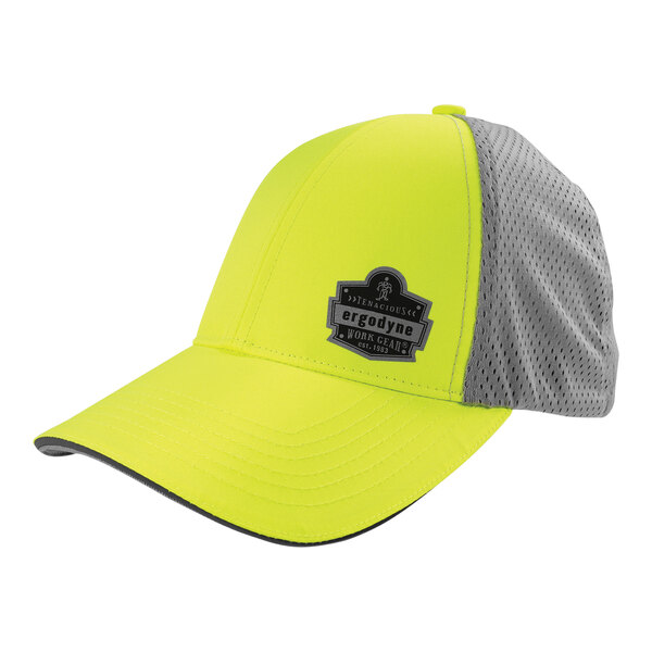 Ergodyne GloWear 8931 Hi-Vis Lime Reflective Stretch-Fit Hat with Logo 23242 - Large / Extra Large