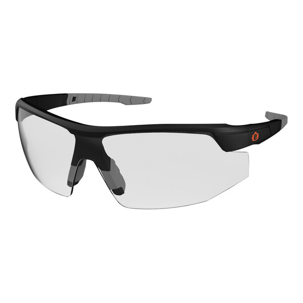 Ergodyne Skullerz SKOLL Anti-Scratch Anti-Fog Safety Glasses with Matte Black Frame and Clear Lenses 59005