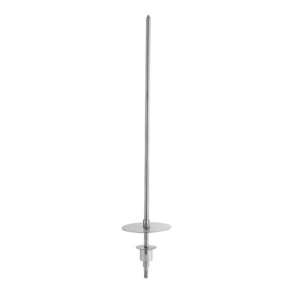 An Avantco spit assembly pole with a round metal base.