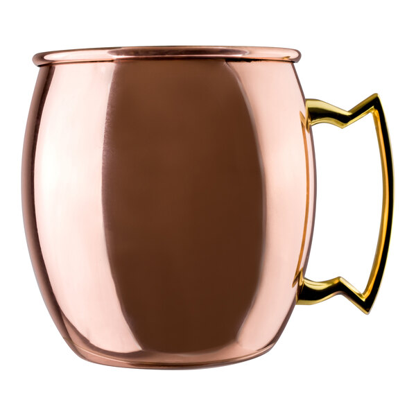 Modern Mixologist from Steelite International 16 oz. Copper Moscow Mule Mug with Brass Handle - 24/Case