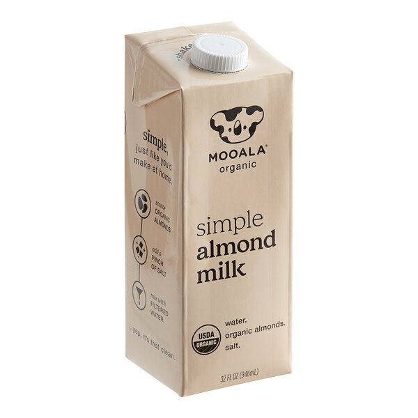 Mooala Organic Simple Almond Milk 32 fl. oz. - 6/Case