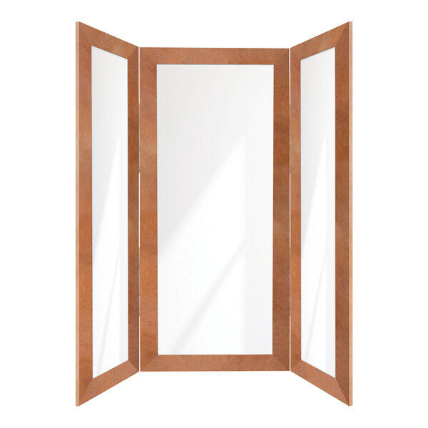 BrandtWorks 64" x 71" Brown Terracotta Southwest Trifold Dressing Mirror