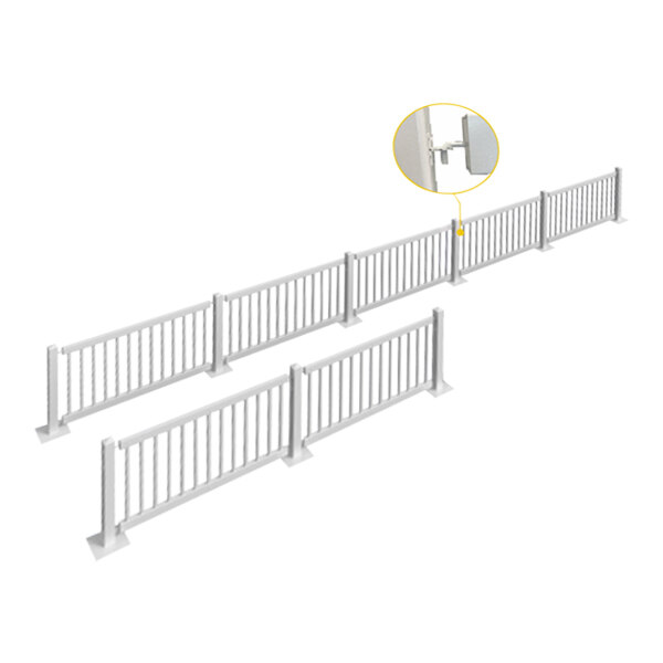ModFence ModTraditional 42' White Traditional Fence Starter Kit with