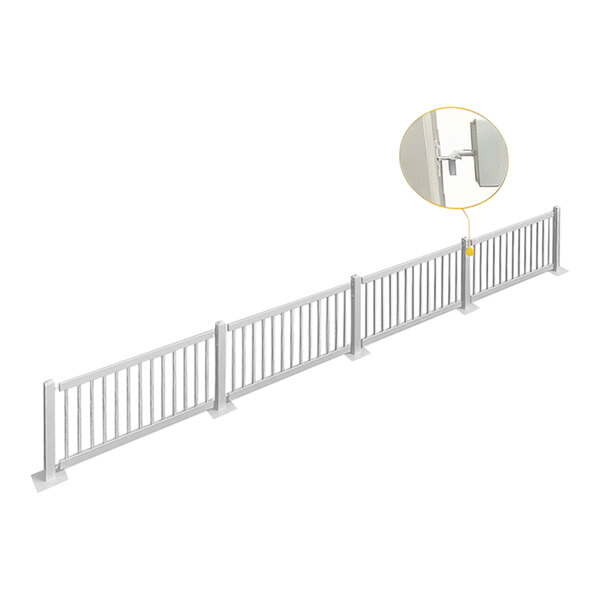 ModFence ModTraditional 24' White Traditional Fence Starter Kit with