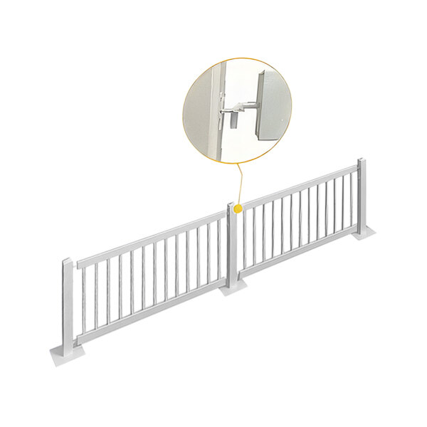 Mod-Fence Mod-Traditional 12' White Traditional Fence Starter Kit with ...
