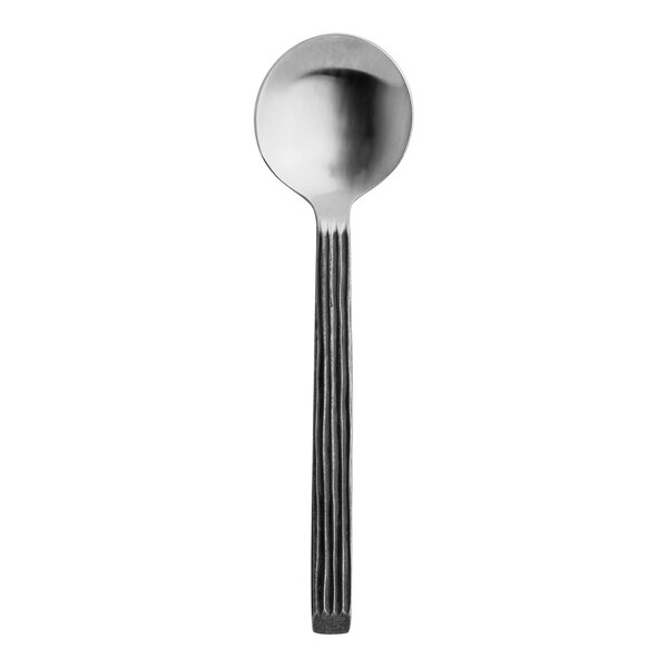 Varick Briar from Steelite International 6 1/2" 18/0 Stainless Steel Heavy Weight Bouillon Spoon - 12/Case
