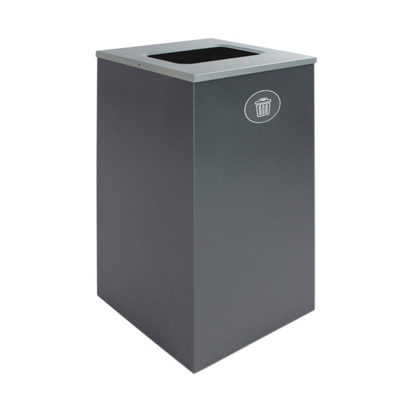 Busch Systems Spectrum 101138 24 Gallon Gray Powder-Coated Steel Decorative Waste Receptacle