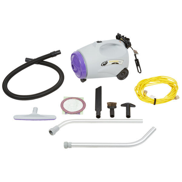 ProTeam 107150 10 Qt. RunningVac Canister Vacuum with Xover Tool Kit D