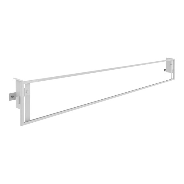 Econoco 46 13/16" x 6 1/4" Gloss White Metal Display Sign Holder for Select Outriggers and 96" Merchandisers APSH48W