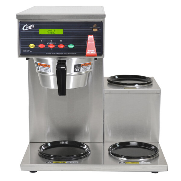 Curtis ALP3GTR12A000 12 Cup Coffee Brewer with 3 Lower Warmers on Right - 120V