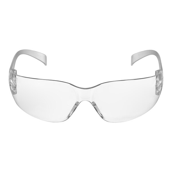 3M Scratch-Resistant Contoured Safety Glasses with Clear Frame and Clear Lens 7100164130