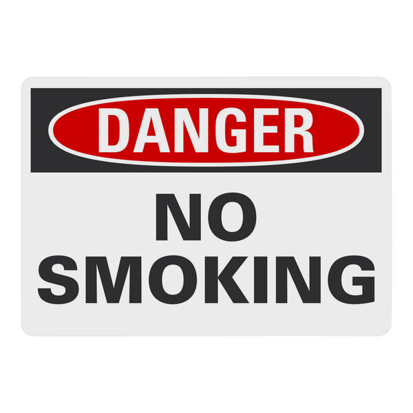Lavex 14" x 10" Non-Reflective Aluminum "Danger / No Smoking" Safety Sign
