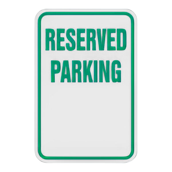 Lavex 18" x 12" High-Intensity Prismatic Reflective Aluminum "Reserved Parking / Blank" Safety Sign