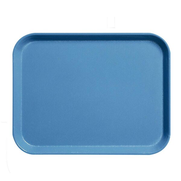 A blue rectangular Cambro tray.