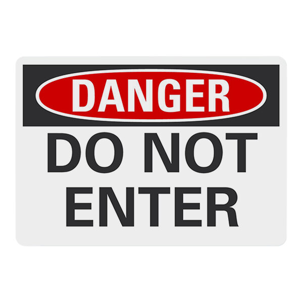 V Safety Danger/Keep Away - Cartello di sicurezza in plastica