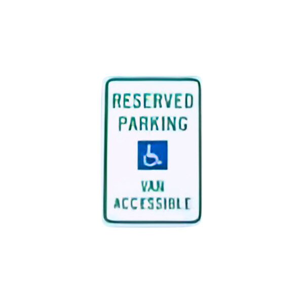 Lavex 18" x 12" High-Intensity Prismatic Reflective Aluminum "Reserved Parking / Van Accessible" Safety Sign