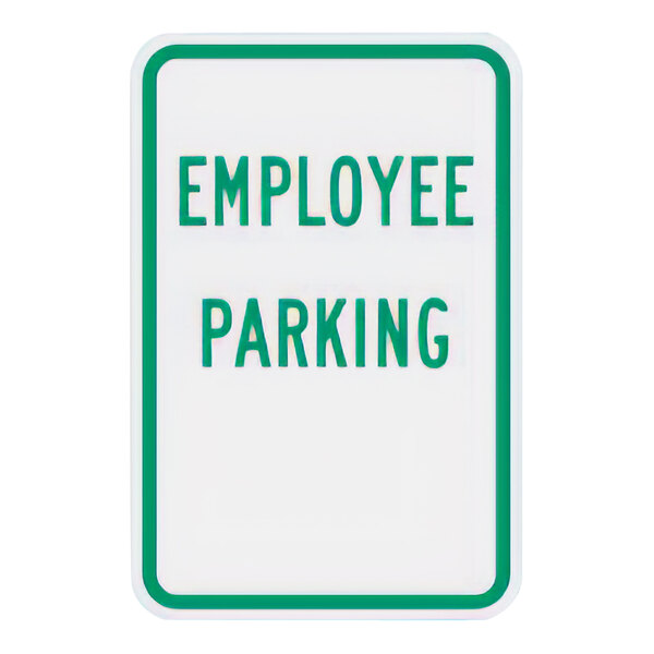 Lavex 18" x 12" High-Intensity Prismatic Reflective Aluminum "Employee Parking" Safety Sign
