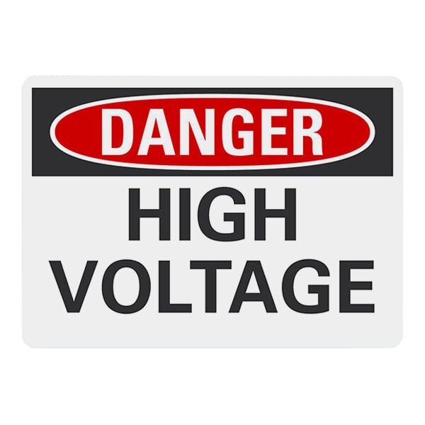 Lavex NonReflective Plastic "Danger / High Voltage" Safety Sign