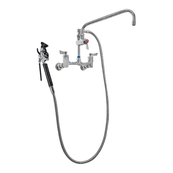 Fisher 11770 Wall-Mount Pre-Rinse Faucet with Wall Hook, 14