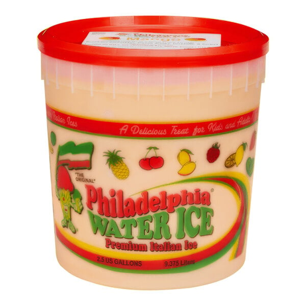 Philadelphia Water Ice Mango Italian Ice 2.5 Gallon