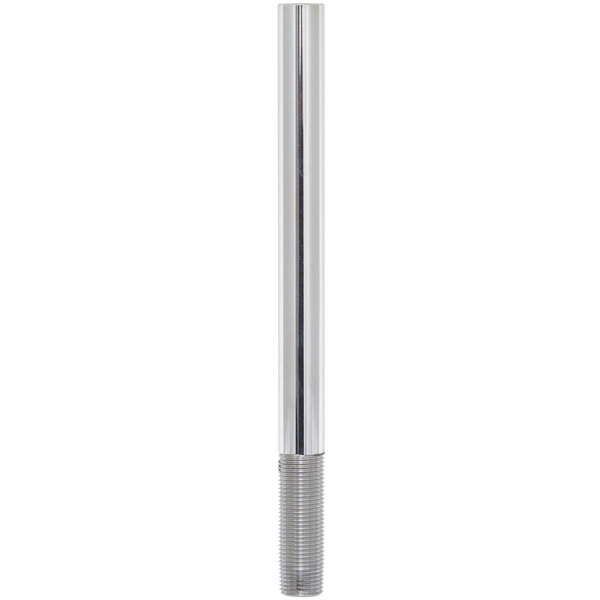 A silver metal screw with a long cylindrical white handle.