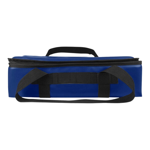 Sterno 18 1/2" x 12" x 5" Small Royal Blue Vinyl Insulated Premium Breakfast Delivery Bag 97824-300000
