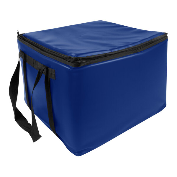 Sterno 22" x 22" x 14 1/2" Extra-Large Royal Blue Vinyl Insulated All-Purpose Food Carrier 90624-300000