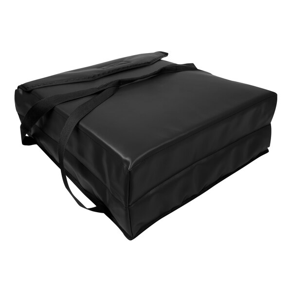 Sterno 19" x 19" x 7" Large Black Vinyl Insulated Pizza Carrier 95222-530000