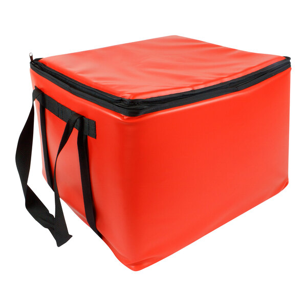Sterno 22" x 22" x 14 1/2" Extra-Large Red Vinyl Insulated All-Purpose Food Carrier 90626-300000