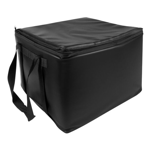 Sterno 22" x 22" x 14 1/2" Extra-Large Black Vinyl Insulated All-Purpose Food Carrier 90622-300000