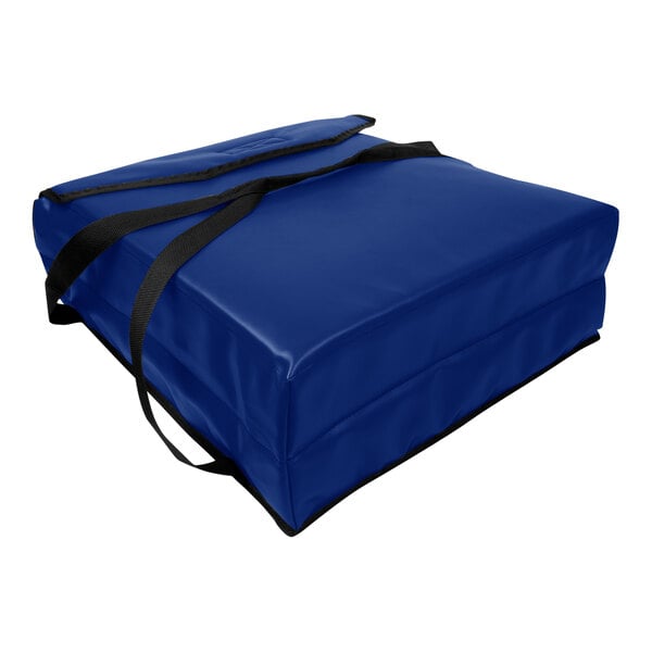 Sterno 19" x 19" x 7" Large Royal Blue Vinyl Insulated Pizza Carrier 95224-530000