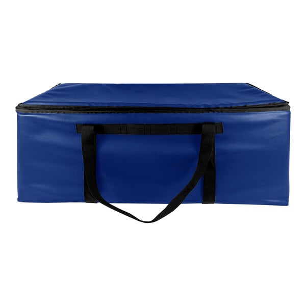 Sterno 36" x 18 1/2" x 14" Extra-Large Royal Blue Vinyl Insulated Pizza Carrier 93824-300000