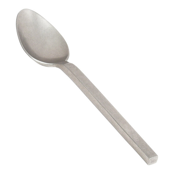 Front of the House Brandon 7 1/2" 18/10 Stainless Steel Extra Heavy Weight Antique Dinner / Dessert Spoon - 12/Case