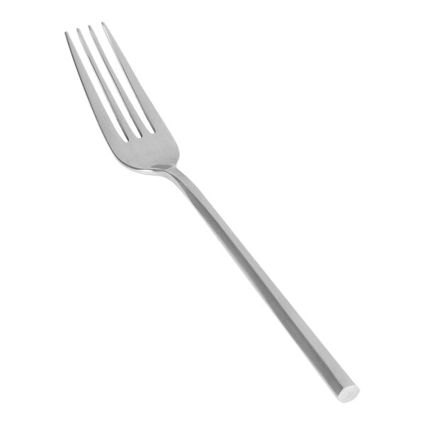 Front of the House Hector 7 1/4" 18/10 Stainless Steel Extra Heavy Weight Brushed Salad / Dessert Fork - 12/Case