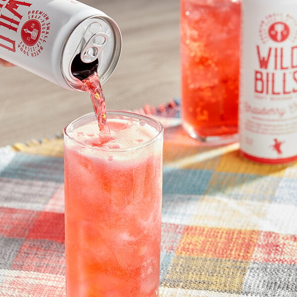 Wild Bill's Craft Beverage Co. Strawberry Cream Soda 12 fl. oz. - 12/Case