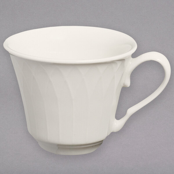 Homer Laughlin by Steelite International HL3277000 Gothic 3.25 oz. Ivory (American White) Undecorated China Cup - 36/Case