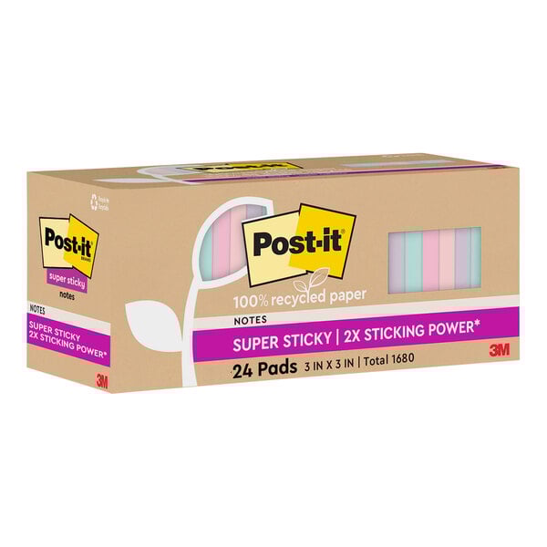 Fan-Folded Self-Stick Pop-Up Notes, 3 X 3, 4 Assorted Pastel, 100-Sheet, 12/pk - Universal UNV35619 - View #5
