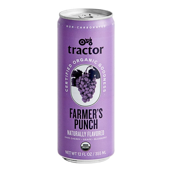 Tractor Beverage Co. Organic Farmer's Punch Beverage 12 fl. oz. Can - 12/Case