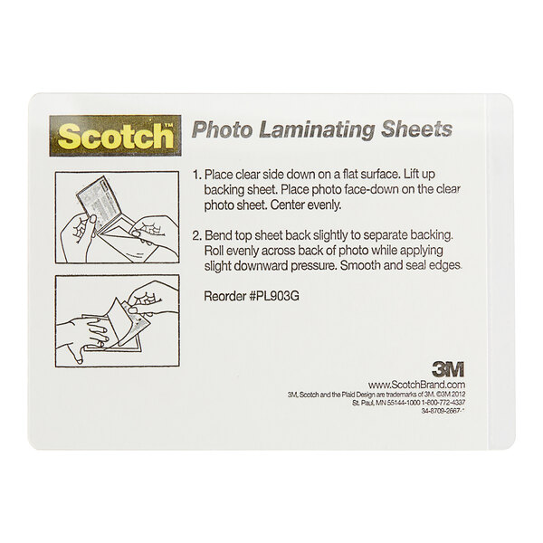 3M Scotch™ 2 7/8" x 3 13/16" SelfSeal Laminating Pouch 5/Pack