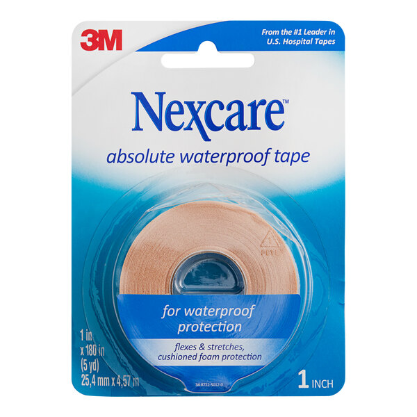 3M Nexcare™ 1" x 180" Tan Absolute Waterproof First Aid Tape