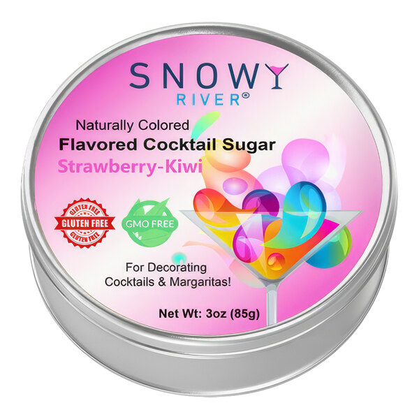 Snowy River StrawberryKiwi Cocktail Rimming Sugar 3 oz.
