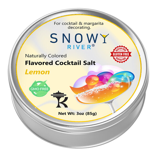 Snowy River Lemon Zest Cocktail Rimming Salt 3 oz.